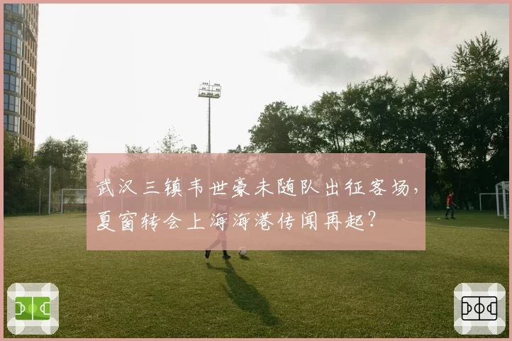 武汉三镇韦世豪未随队出征客场,夏窗转会上海海港传闻再起?